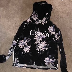 calvin klein floral sweatshirt